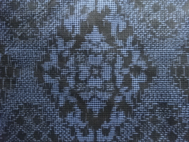 JAPANESE KIMONO / ANTIQUE KIMONO / DORO OSHIMA TSUMUGI / WOVEN FLOWER